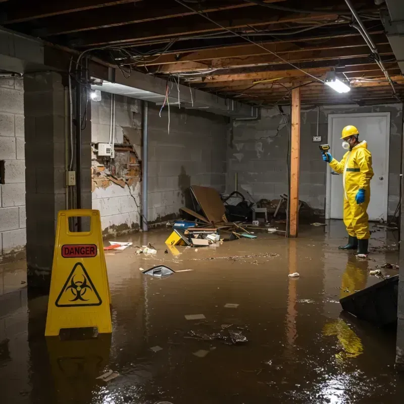 Flooded Basement Electrical Hazard in Kathleen, FL Property